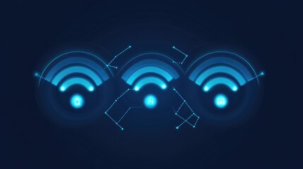 Fototapete - communication and network connection concept