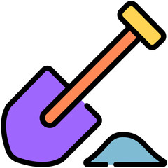 Wall Mural - shovel filled line icon