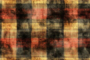 Wall Mural - Abstract Plaid Background with Distressed Texture