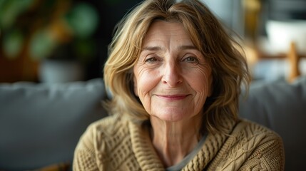 Canvas Print - Portrait of a Smiling Senior Woman