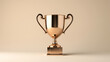 © altitudevisual - Gold trophy with intricate handles and polished surface against a light neutral background