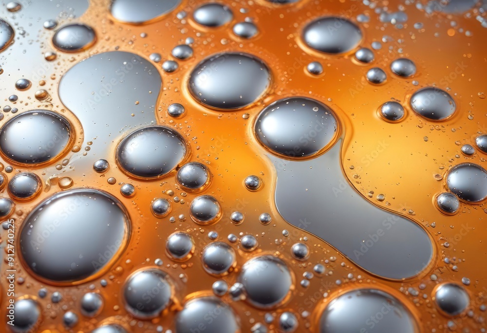 35mm film photography, abstract silver liquid metal background with ...