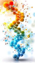 Wall Mural - Colorful Molecular Structure.