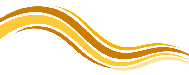 Wall Mural - abstract wave card design border yellow line flat illustration vector