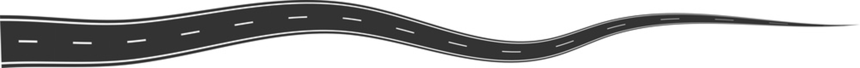 Sticker - Road curves with white markings, highway, traffic, street, race