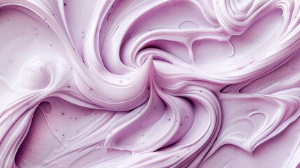 Wall Mural -   A close-up shot of a purple and white swirl pattern on a canvas-like surface