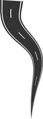 Poster - Road curves with white markings, highway, traffic, street, race