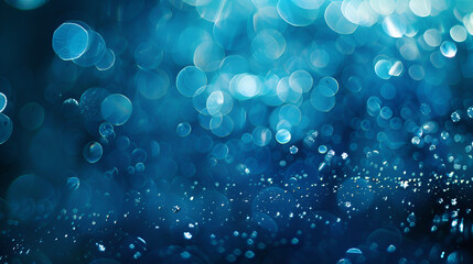 Abstract bright glitter blue background Generated Ai