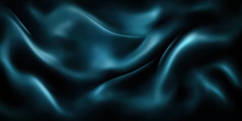 Wall Mural - Abstract Teal Silk Drape