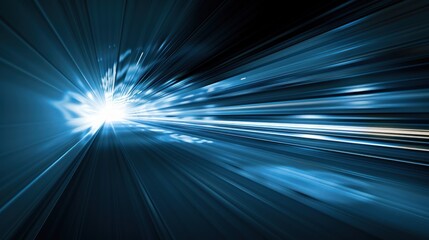 Wall Mural - an abstract image of light rays converging on a single point, representing focus