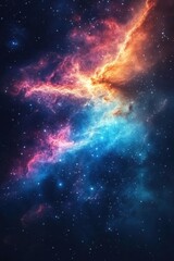 Wall Mural - space with nebula, galaxy nebula cosmos