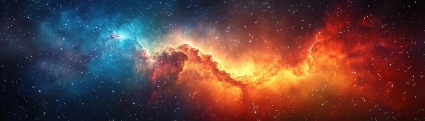 Wall Mural - space with nebula, galaxy nebula cosmos