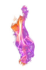 Wall Mural - PNG Vibrant purple and orange flames