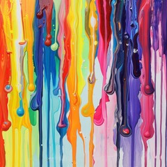 Canvas Print - Colorful Paint Dripping