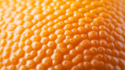 Wall Mural - Macro shot of the texture of a ripe oranges skin showing the bright orange surface with detailed pores 