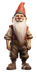 Poster - PNG Gnome figurine white background representation.