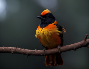 Poster - red winged blackbird, red billed hornbill, red headed woodpecker