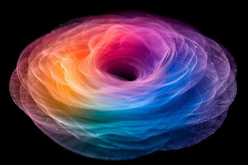 Wall Mural - abstract rainbow-colored light trails