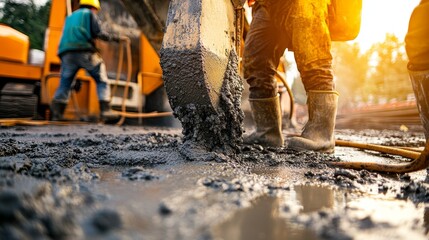 Dynamic Construction Scene: Workers in Action