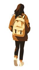 Poster - PNG Backpack footwear walking adult.