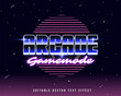 © woophy18 - 3D arcade game mode text effect. editable text style with sci-fi and neon glow light theme