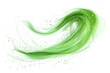 © PNG and Green Video - Dynamic green magical whirlwind, representing a powerful enchantment spell, on a clean white background.