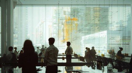 Wall Mural - generate a photo realistic image of a construction project team participating in a workshop on finan