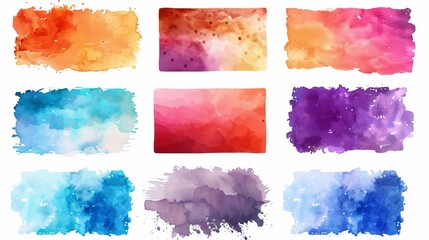 Wall Mural - Watercolor gradient with a mix of warm and cool tones