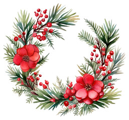 Canvas Print - PNG Pattern wreath plant celebration.