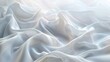 © 俊杰 林 - Curved three-dimensional gray white abstract wavy white silk fabric geometric background