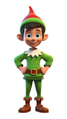 Poster - PNG Cartoon toy elf white background.