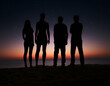 © ART Forge - silhouettes of people, silhouettes of people at sunset, silhouettes of people on the beach