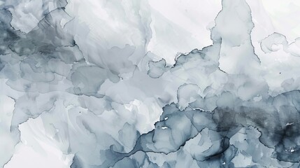 Wall Mural - Abstract watercolor pattern in cool and muted tones.