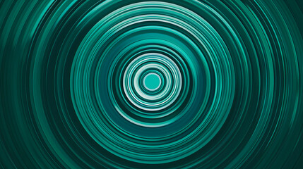 Poster - Abstract background with concentric green circles digital art illusion pattern design illustration wallpaper graphic modern futuristic texture color backdrop creative decoration bright concept element