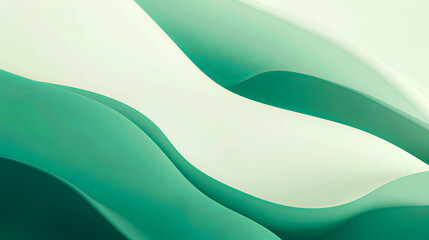 Wall Mural - abstract background green wave pattern flow smooth gradient background texture modern template desig