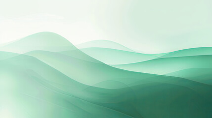 Wall Mural - abstract background green waves gradient smooth light wallpaper design modern minimal texture backdr