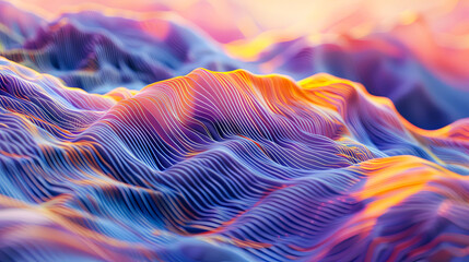 Wall Mural - abstract colorful wavy background fluid liquid motion dynamic gradient flow modern trendy 3d render 