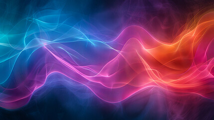 Wall Mural - abstract colorful background wallpaper art aurora wave smooth gradient light energy design digital v