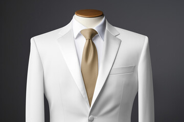 Poster - Men's suit and tie png mockup, transparent apparel