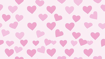 Poster - pink background with pink hearts