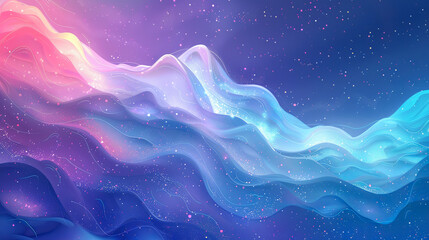 Wall Mural - abstract background colorful wavy smooth curves with sparkling dots modern trendy texture background