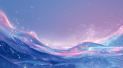 Wall Mural - abstract background pink blue wave liquid glitter gradient background texture pastel color smooth sh