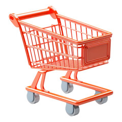 Sticker - PNG Shopping cart white background consumerism.