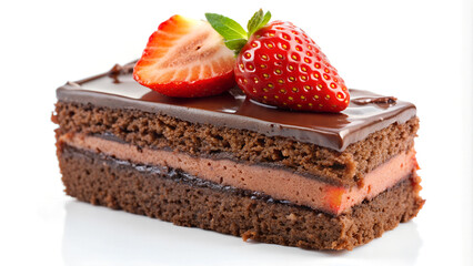 Canvas Print - Chocolate Cake with Strawberries