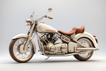 Motorcycle isolated on background. 3d rendering - illustration
