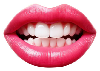 Canvas Print - PNG Mouth lipstick teeth perfection.