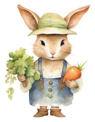 Sticker - PNG Rabbit farmer rodent mammal animal.