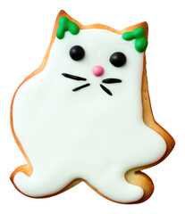 Sticker - PNG Cat cookie icing dessert.