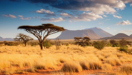 savannah natural landscape, ai generated