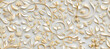 © designermetin - Elegant gold floral seamless pattern with baroque influences, realistic style. Generative ai